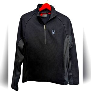 SPYDER Outbound 1/4 Zip Men's Black Core Sweater‎ Small